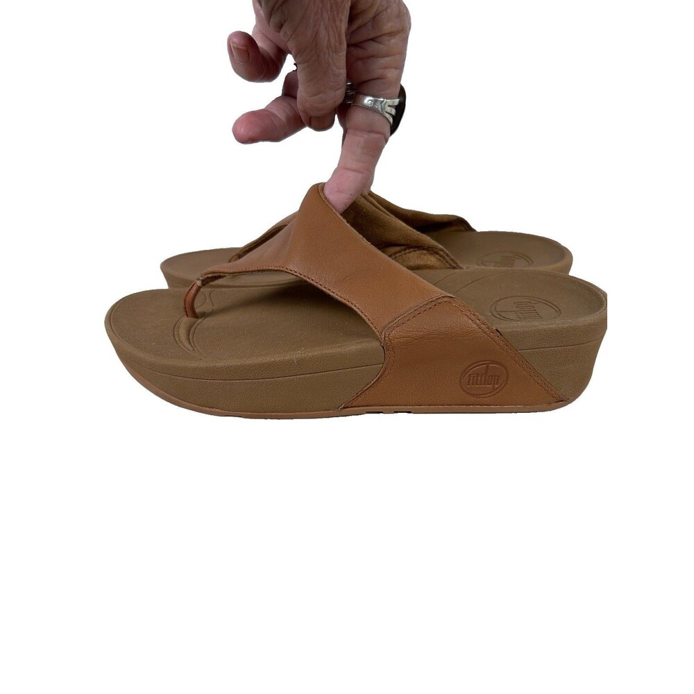LIGHT TAN - FITFLOP WOMEN'S F-MODE LEATHER TOE-POST SANDAL